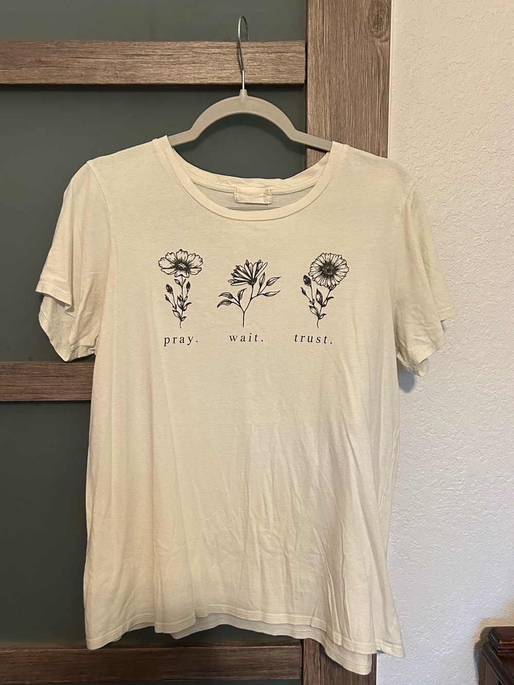 Altar'd State | Mint Green Short Sleeve Tee with Black Print-Size L